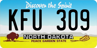 ND license plate KFU309