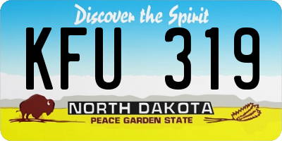 ND license plate KFU319