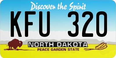 ND license plate KFU320
