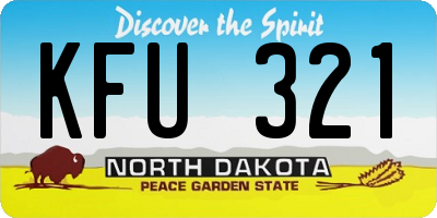 ND license plate KFU321
