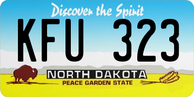 ND license plate KFU323