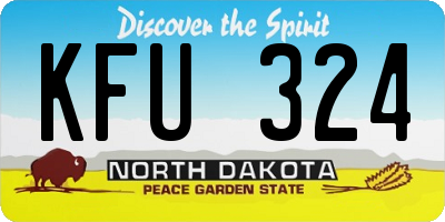 ND license plate KFU324