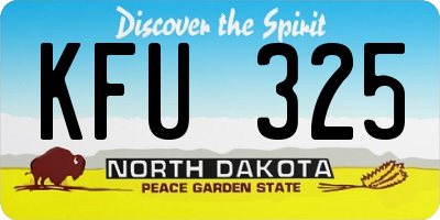 ND license plate KFU325