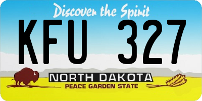 ND license plate KFU327