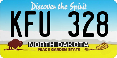 ND license plate KFU328