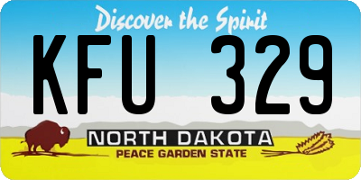 ND license plate KFU329