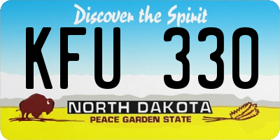 ND license plate KFU330