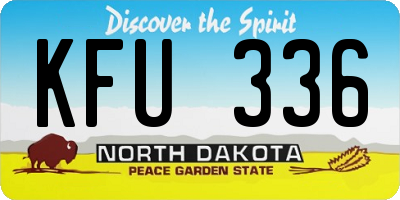 ND license plate KFU336