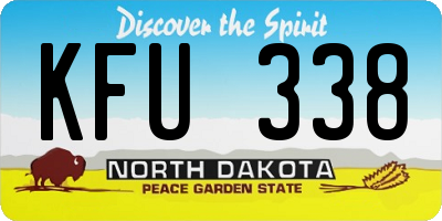 ND license plate KFU338