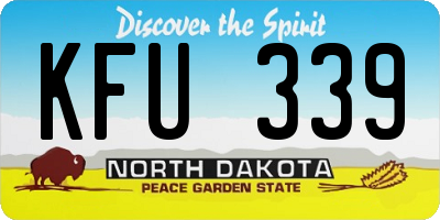 ND license plate KFU339
