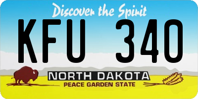 ND license plate KFU340