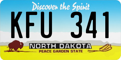 ND license plate KFU341