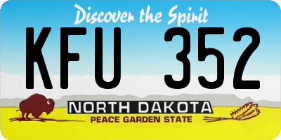 ND license plate KFU352