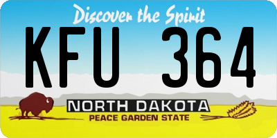 ND license plate KFU364