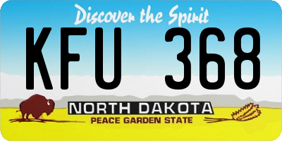 ND license plate KFU368