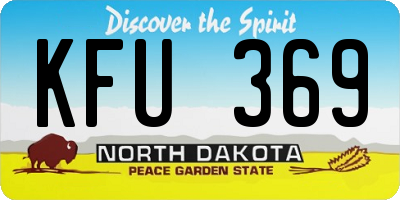 ND license plate KFU369
