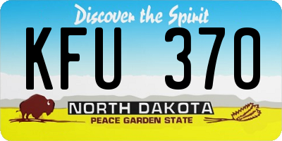 ND license plate KFU370