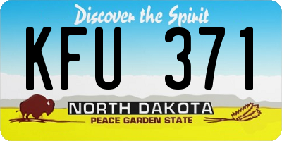 ND license plate KFU371