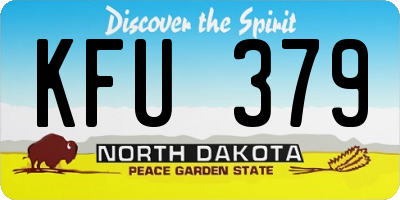 ND license plate KFU379
