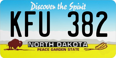 ND license plate KFU382