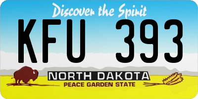 ND license plate KFU393