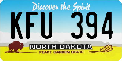 ND license plate KFU394