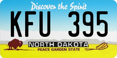 ND license plate KFU395