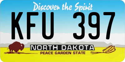 ND license plate KFU397