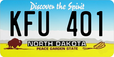 ND license plate KFU401