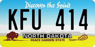 ND license plate KFU414
