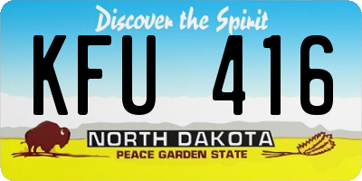ND license plate KFU416