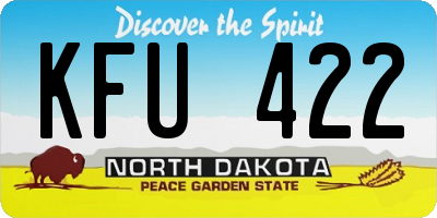 ND license plate KFU422