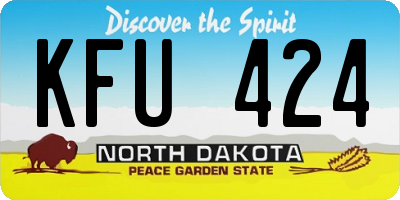 ND license plate KFU424