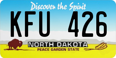 ND license plate KFU426