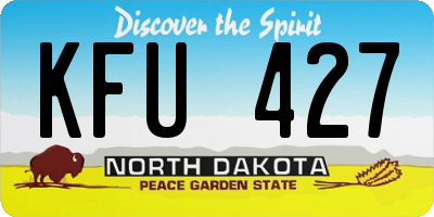 ND license plate KFU427