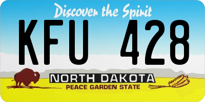 ND license plate KFU428