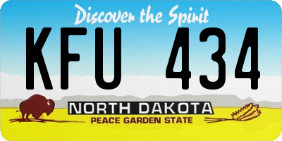 ND license plate KFU434