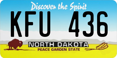ND license plate KFU436