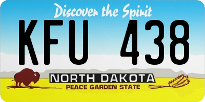 ND license plate KFU438