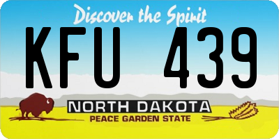 ND license plate KFU439