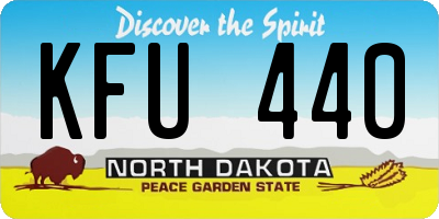 ND license plate KFU440