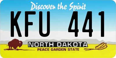 ND license plate KFU441