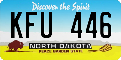 ND license plate KFU446