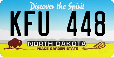 ND license plate KFU448