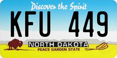 ND license plate KFU449