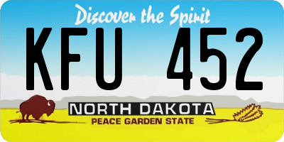 ND license plate KFU452