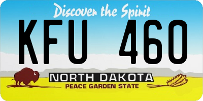 ND license plate KFU460