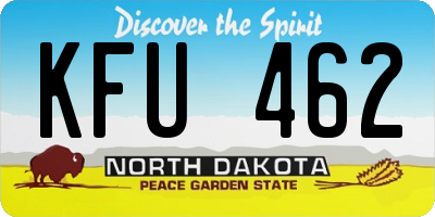 ND license plate KFU462