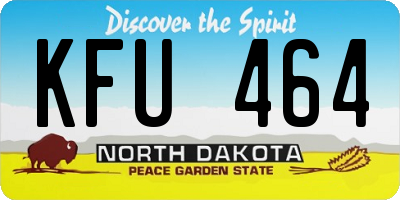 ND license plate KFU464