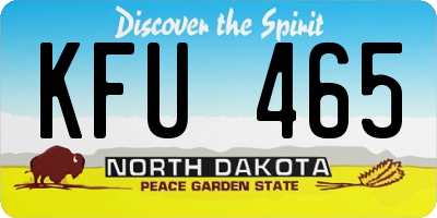 ND license plate KFU465